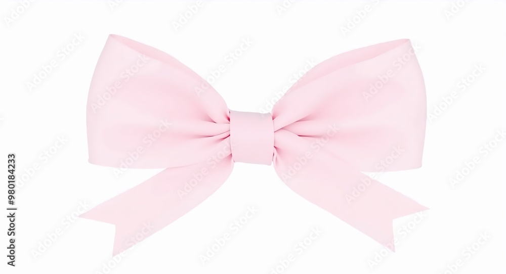 Pink Ribbon Isolated on White Background for Breast Cancer Awareness Pink Ribbon Isolated on White Background for Breast Cancer Awareness