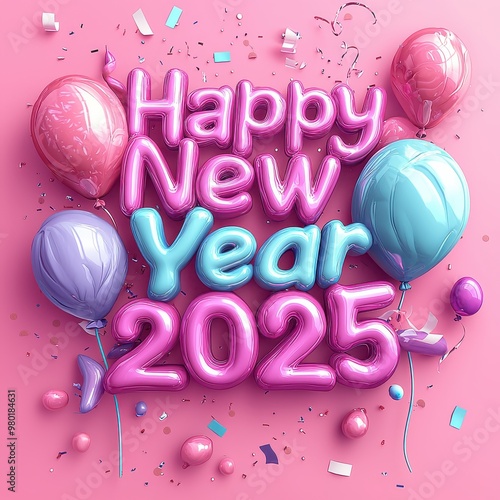 Cheerful New Year 2025 Celebration