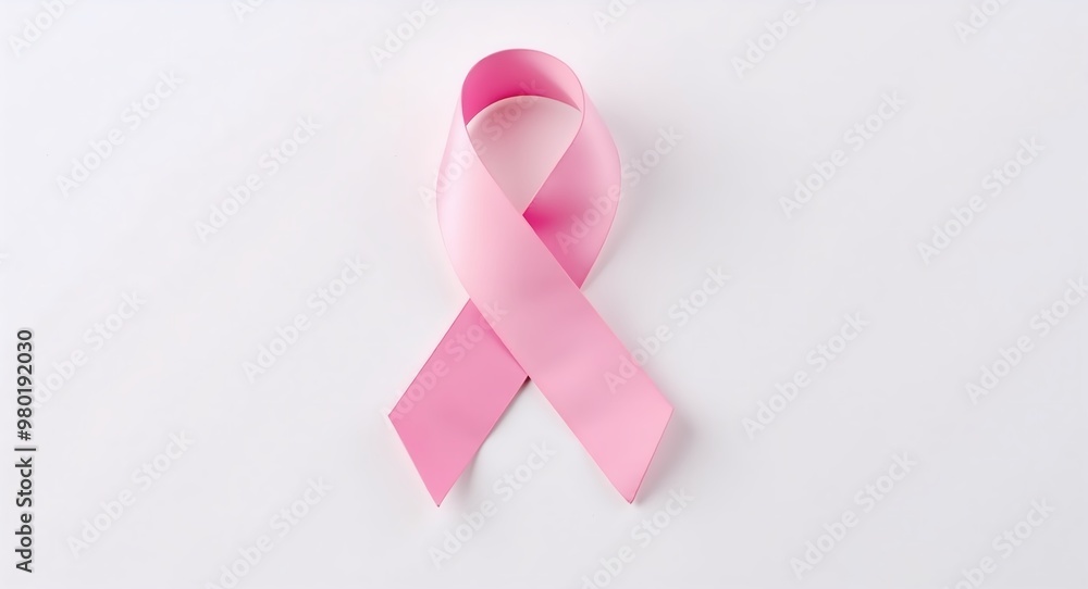 Pink Ribbon Isolated on White Background for Breast Cancer Awareness Pink Ribbon Isolated on White Background for Breast Cancer Awareness