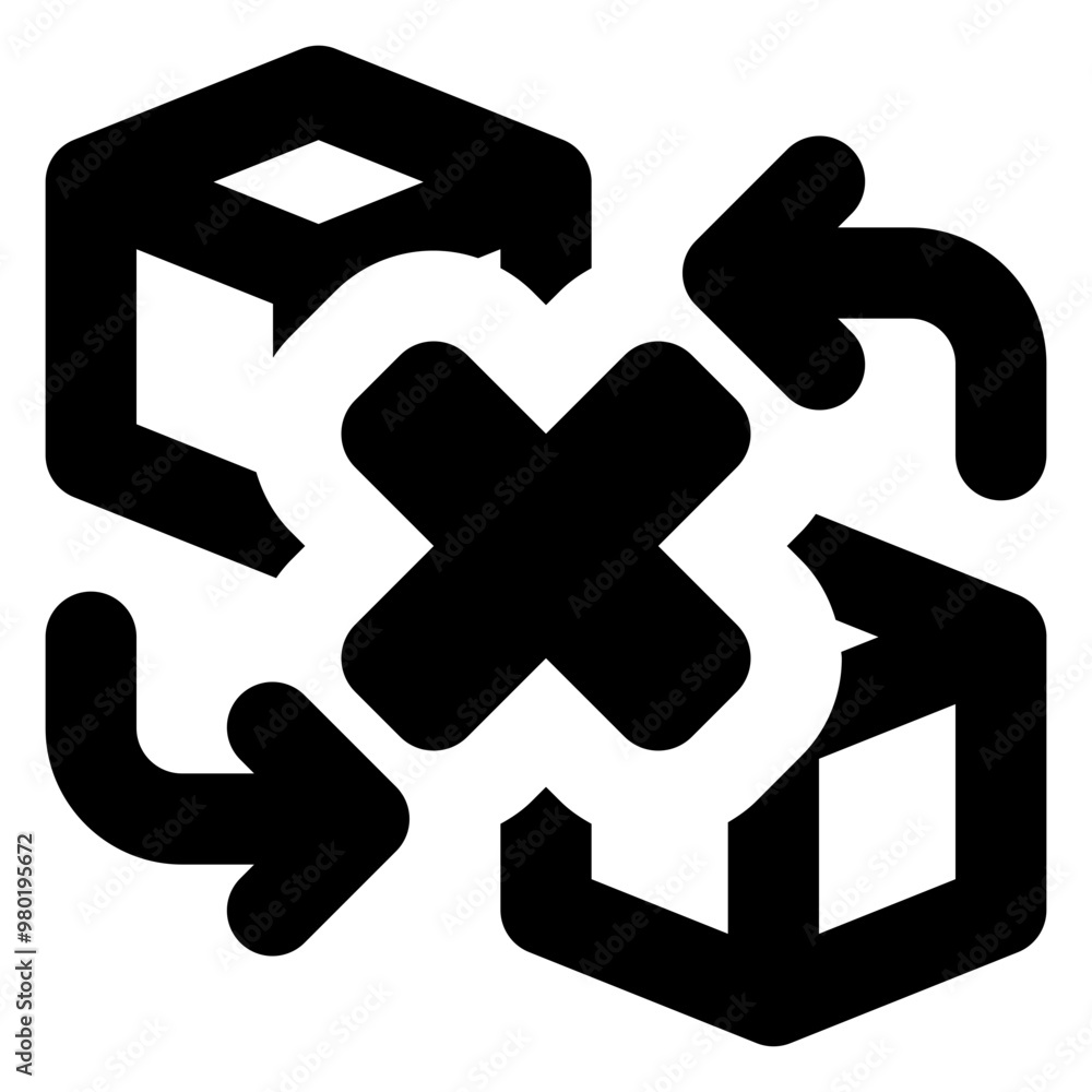 Delete Block Transaction Icon In Glyph Style. Simple Blockchain Symbol Vector Illustration — Pixel-perfect Icon Delete Block Transaction Icon In Glyph Style. Simple Blockchain Symbol Vector Illustration — Pixel-perfect Icon