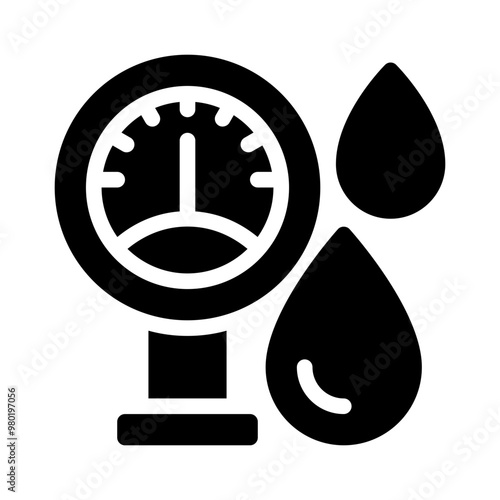 water meter glyph icon