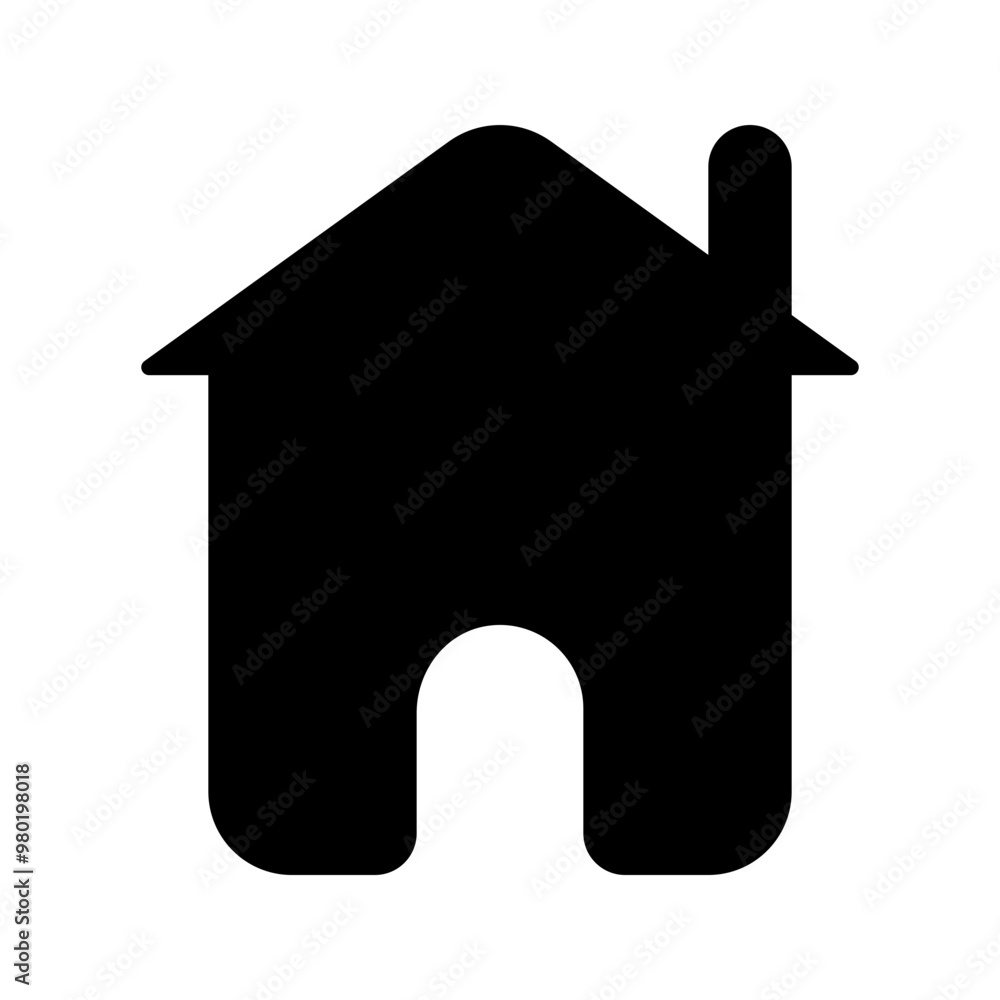 Home icon in glyph style. Simple chimney symbol vector illustration — pixel-perfect icon. Home icon in glyph style. Simple chimney symbol vector illustration — pixel-perfect icon.