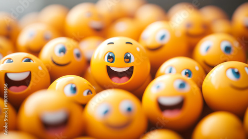 Joyful emoji collection celebrating World Smile Day with vibrant decorations!