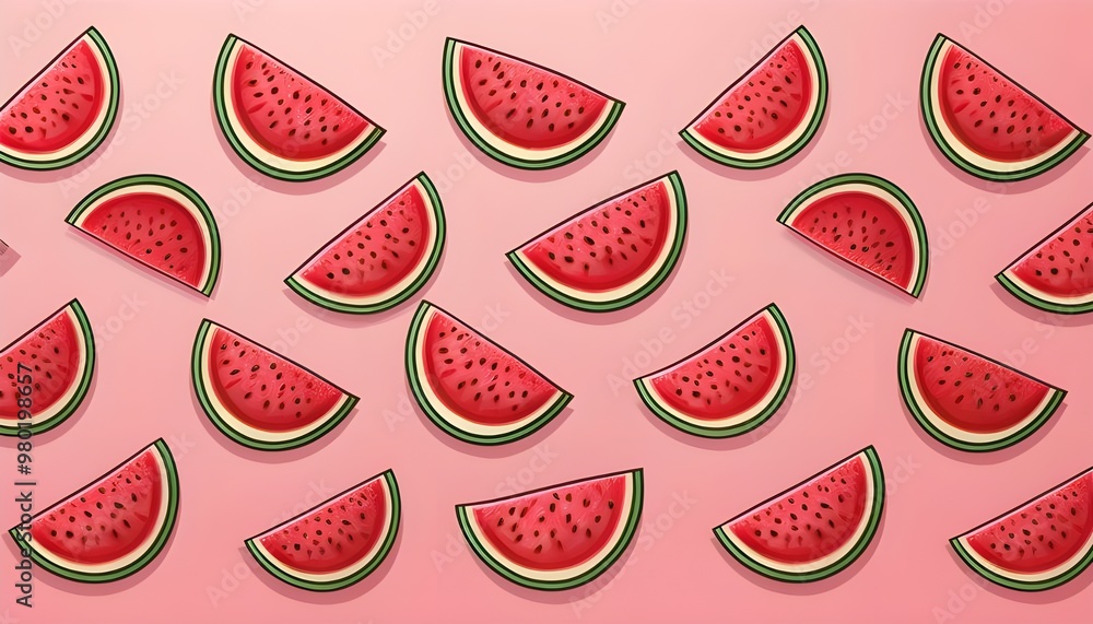 Naklejka premium watermelon pattern