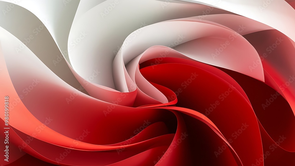 Fototapeta premium Beautiful Abstract 3D Background with Smooth Silky Shapes