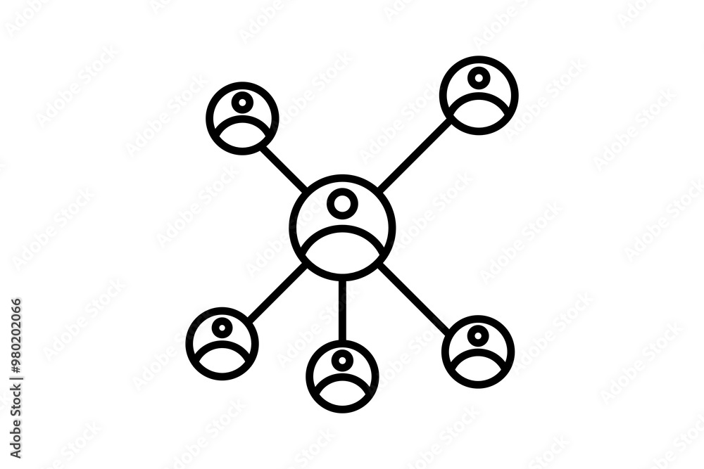 Network icon. Related to interaction. suitable for web site, app, user interfaces. Line icon style Network icon. Related to interaction. suitable for web site, app, user interfaces. Line icon style