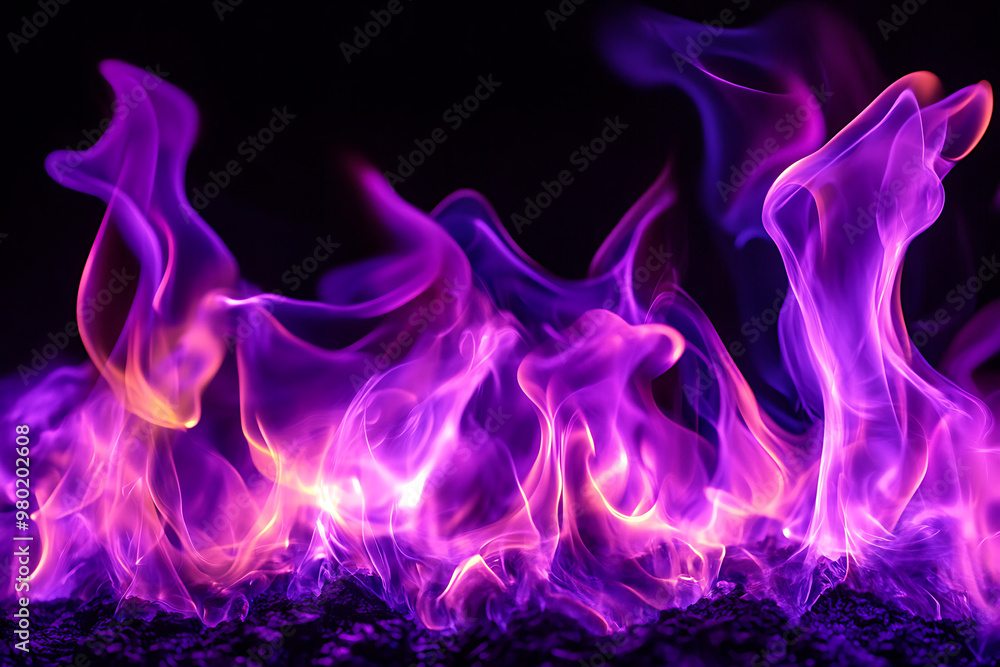 Abstract flames in vibrant purple and orange hues, creating a dynamic visual effect. Abstract flames in vibrant purple and orange hues, creating a dynamic visual effect.
