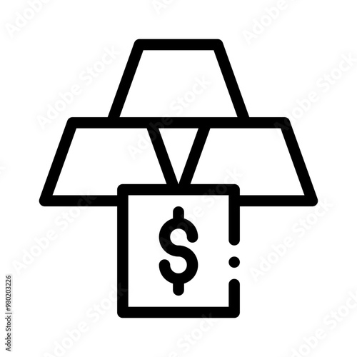 precious metal line icon