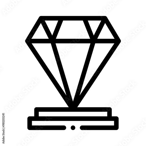 precious stone line icon