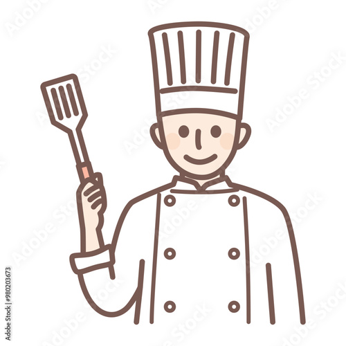 illustration of person working for restaurant