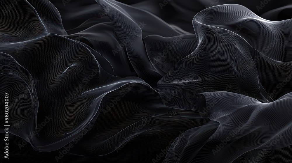 Beautiful Abstract Dark Waves Wallpaper. Abstract waves in shades of black and charcoal gray. Beautiful Abstract Dark Waves Wallpaper. Abstract waves in shades of black and charcoal gray.