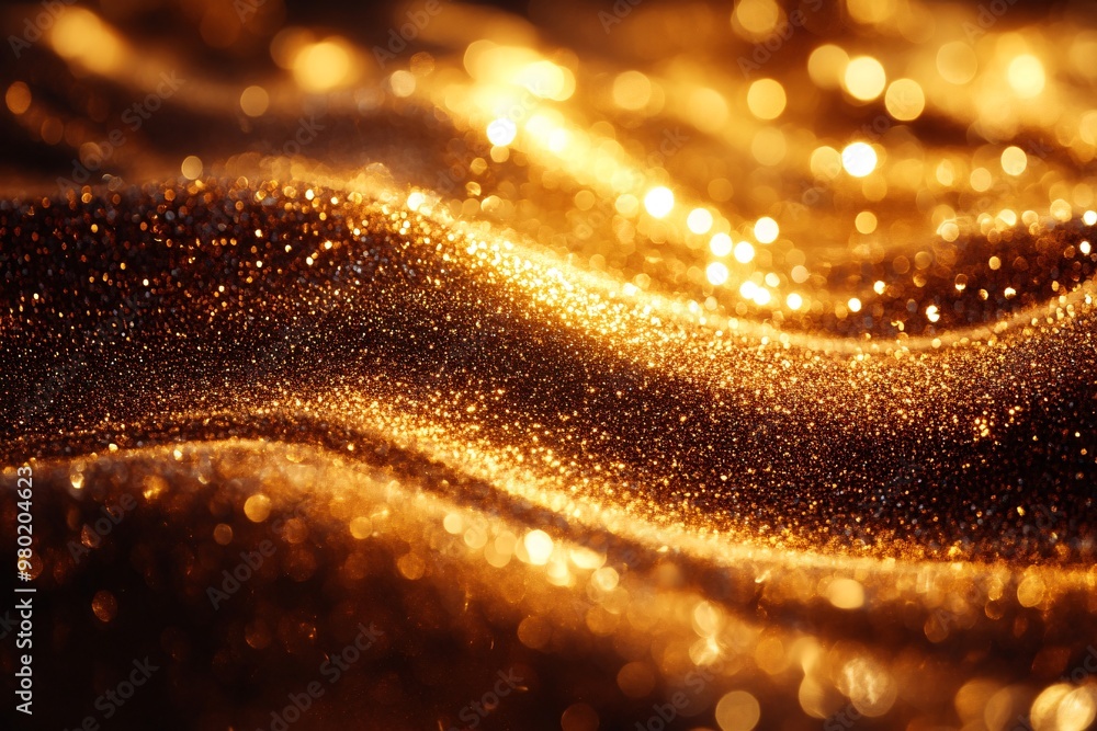 Abstract Golden Glitter Bokeh Background Abstract Golden Glitter Bokeh Background