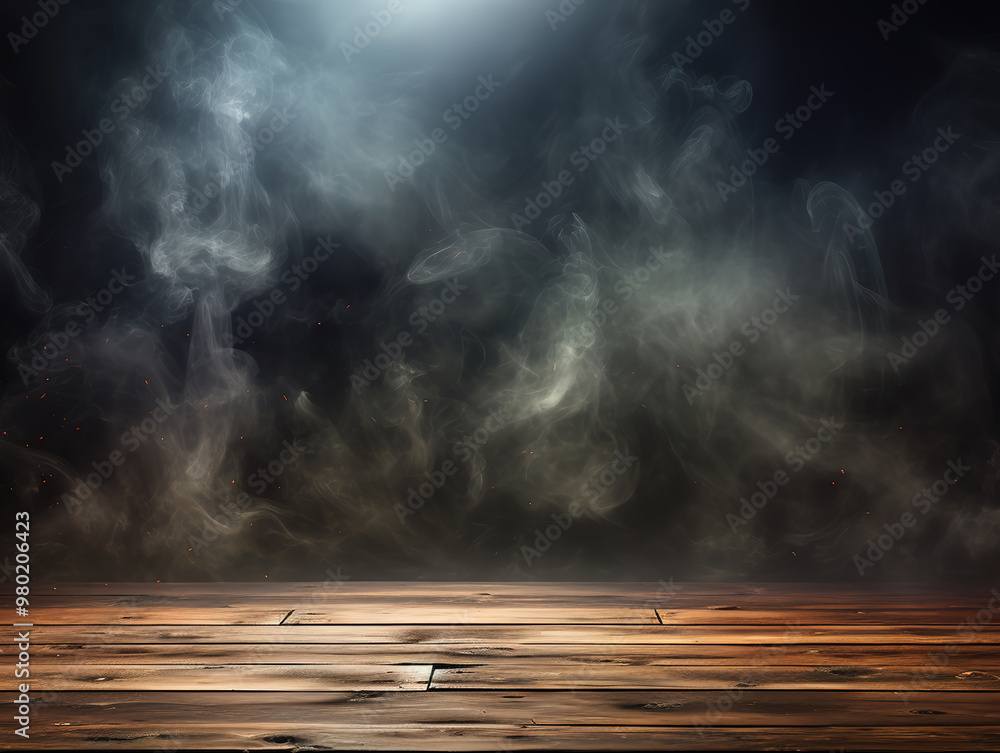 Gorgious Fog in darkness smoke and mist on wooden table abstract and defocused Halloween Gorgious Fog in darkness smoke and mist on wooden table abstract and defocused Halloween
