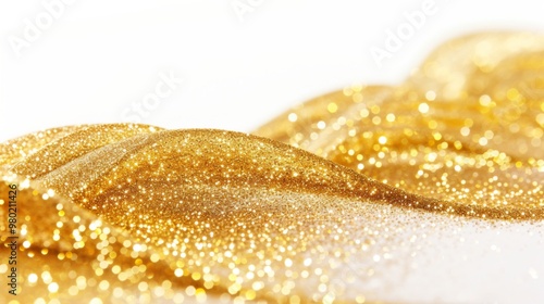 Sparkling Gold Glitter Texture Background - Festive and Glamorous