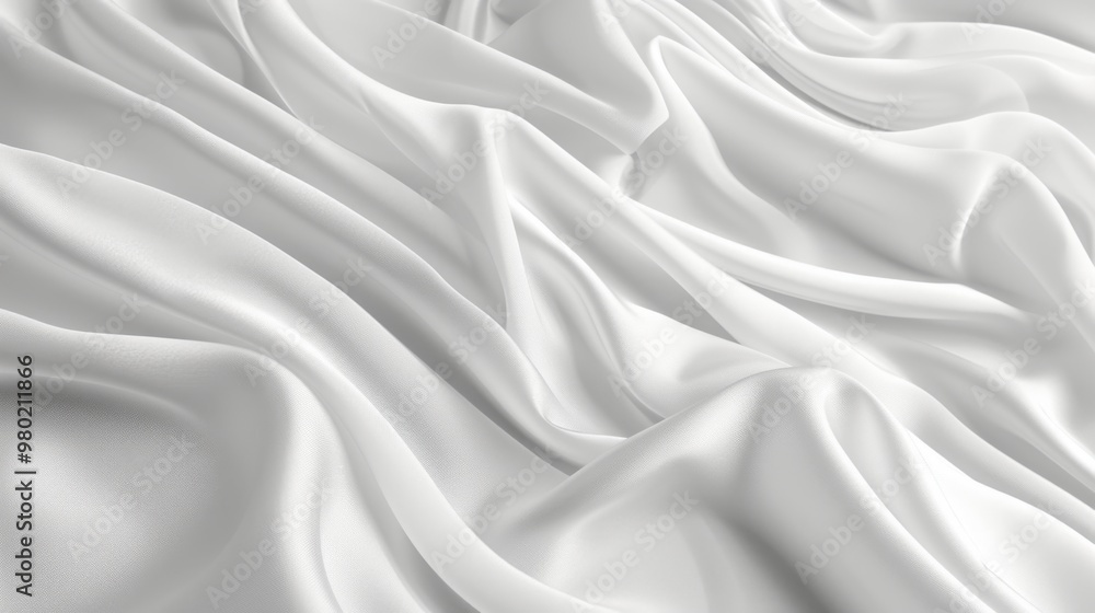 Obraz premium White Fabric Texture: Smooth, Draped, and Elegant