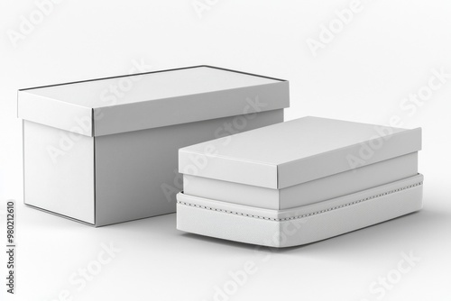 Shoe Box Mockup on Isolated white Background created with Generative AI