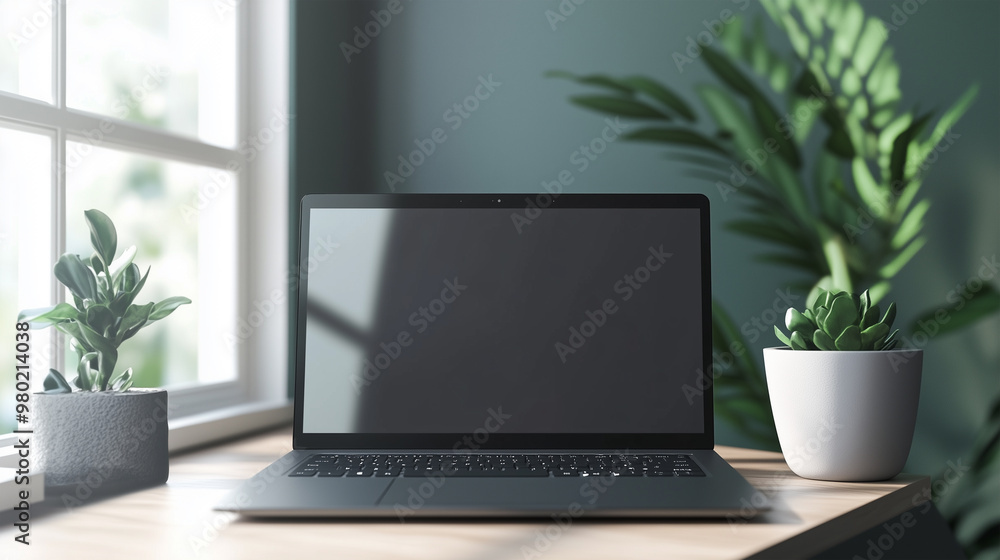 Minimalist Metallic Laptop with a Clean and Sleek Finish Minimalist Metallic Laptop with a Clean and Sleek Finish