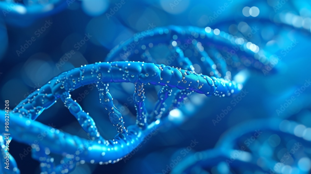 Close-up of a DNA Helix: Exploring the Building Blocks of Life Close-up of a DNA Helix: Exploring the Building Blocks of Life