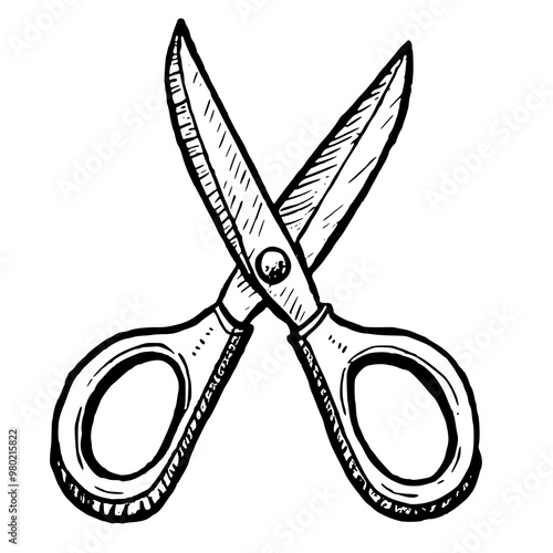 PNG image of scissors with transparent background for design projects