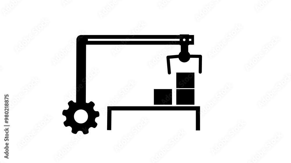production icon animation. product moving from one place to another place concept. production icon animation. product moving from one place to another place concept.