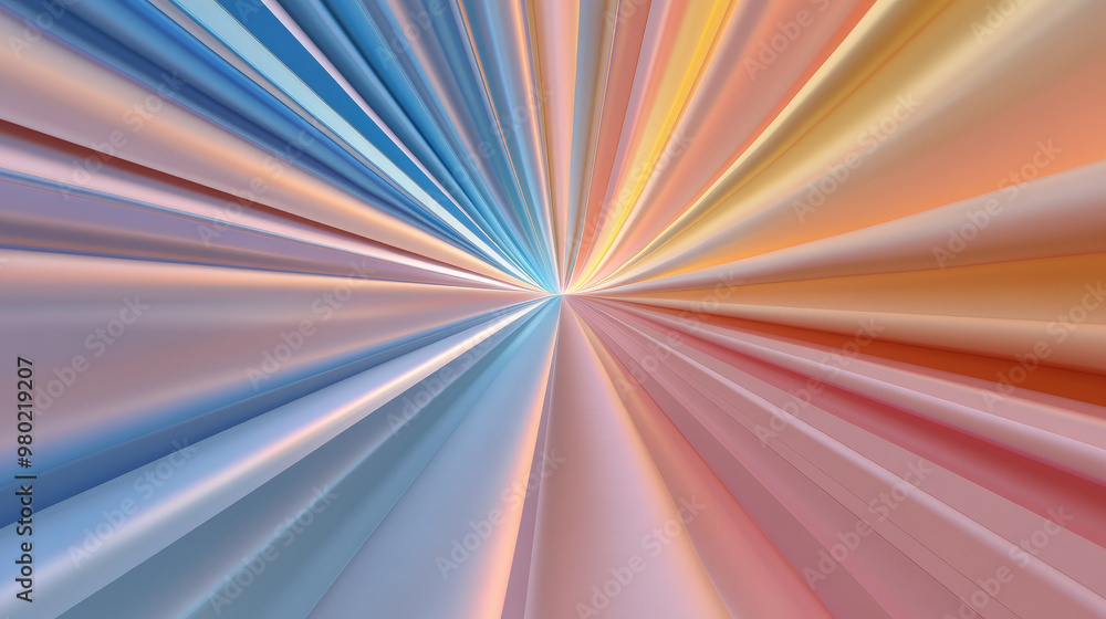 A vibrant minimalist design featuring central spectrum of colors radiating outward, creating sense of depth and movement. This artwork evokes feelings of tranquility and inspiration A vibrant minimalist design featuring central spectrum of colors radiating outward, creating sense of depth and movement. This artwork evokes feelings of tranquility and inspiration