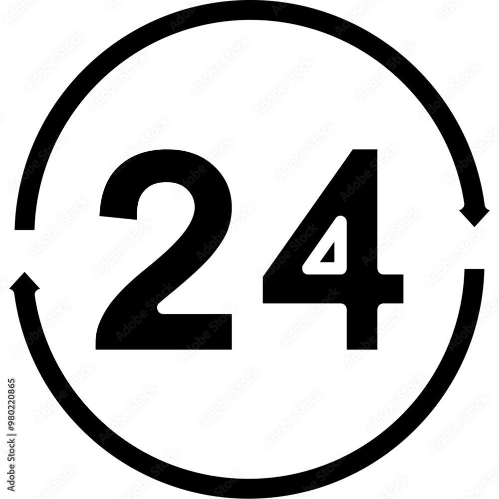 24 Hours Icon 24 Hours Icon
