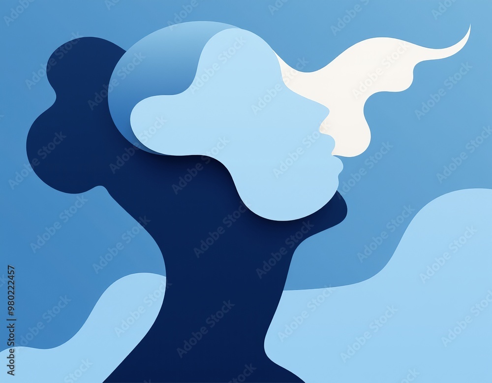 Fluid Identity: Abstract Human Figure Vector Illustration with Soft Edges and Shadows Fluid Identity: Abstract Human Figure Vector Illustration with Soft Edges and Shadows