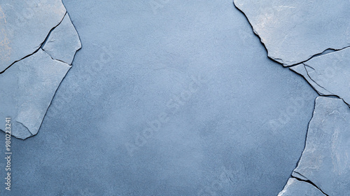 Wallpaper Mural A blue background with a crack in it. The background is a gray color Torontodigital.ca