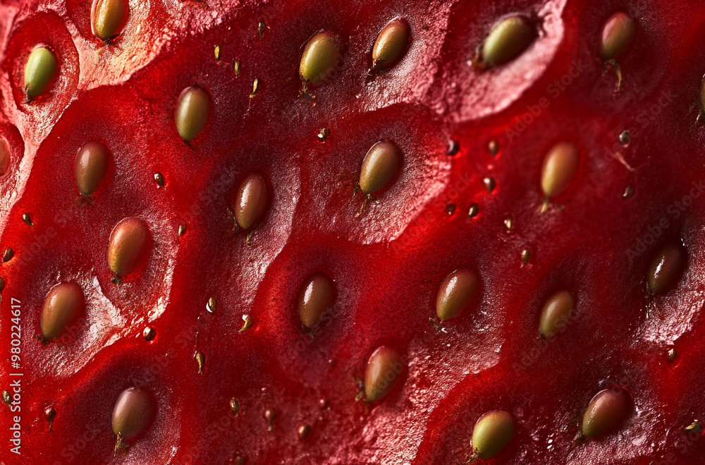 Close-up of strawberry texture Close-up of strawberry texture