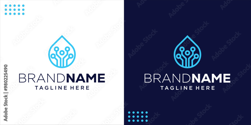 Fototapeta premium Creative Logo Air Cyber ​​Technology, Design Inspiration, Illustration, Vector