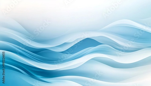 Abstract flowing lines resembling water ripples, soothing in appearance, flat design, side view, serenity theme, water color, Complementary Color Scheme