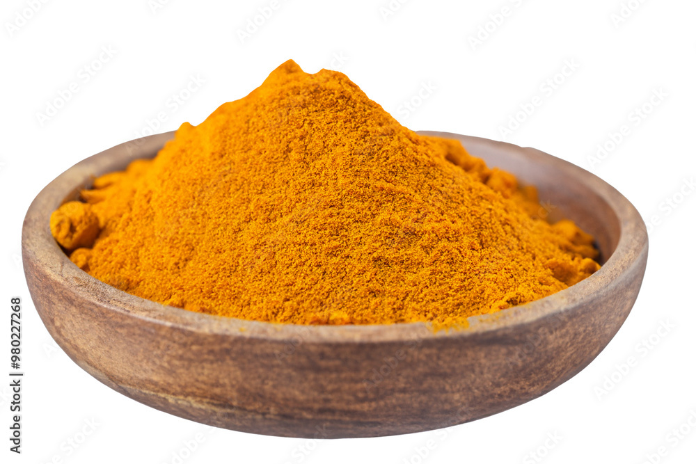 Close-up of turmeric powder or Curcuma longa isolated on transparent background. Close-up of turmeric powder or Curcuma longa isolated on transparent background.
