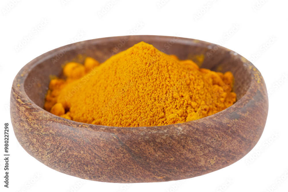 Close-up of turmeric powder or Curcuma longa isolated on transparent background. Close-up of turmeric powder or Curcuma longa isolated on transparent background.