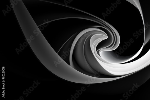 Minimalist Curves and Waves in Abstract Design - made with Generative AI
