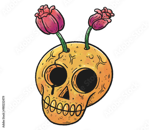 golden skull