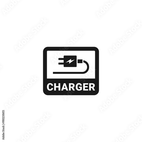 Charger sign or Charger icon vector isolated. Charger sign for apps, product, websites, business design element, and more.