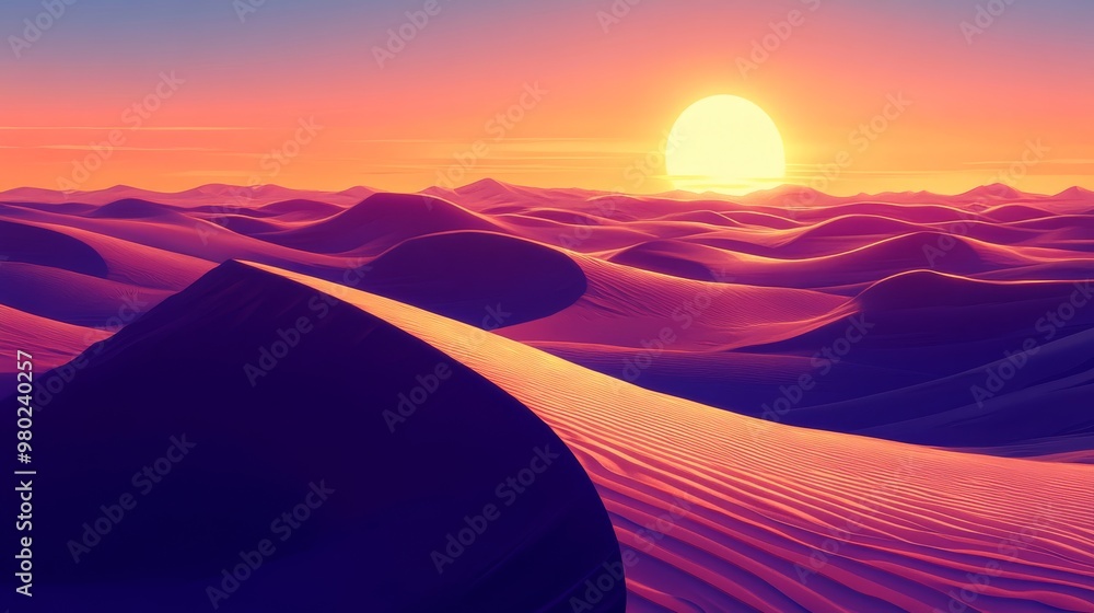 Sunset scenic background over a quiet desert, with dunes casting long shadows and a glowing horizon. Sunset scenic background over a quiet desert, with dunes casting long shadows and a glowing horizon.