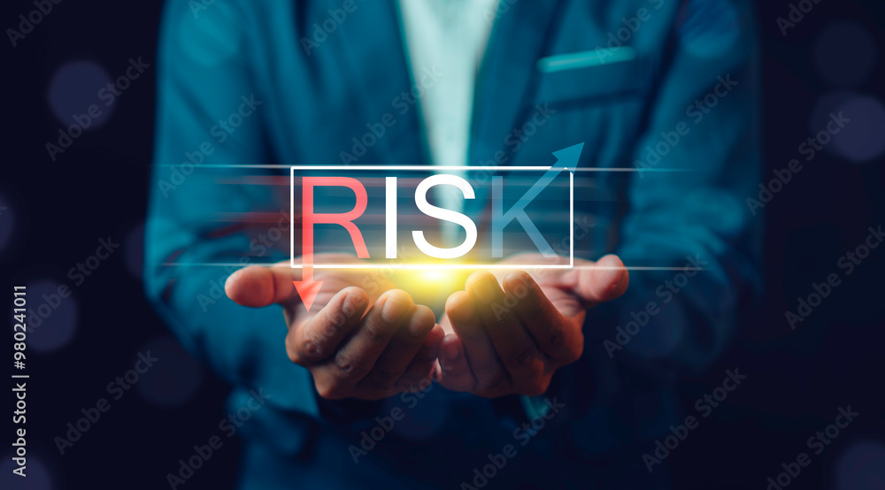 Risk management concept, Risky business risk management control and strategy. Analyze risk assessment, analysis financial,