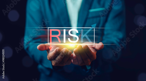 Obraz na płótnie Risk management concept, Risky business risk management control and strategy. Analyze risk assessment, analysis financial, w salonie