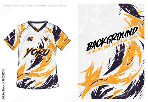 sublimation jersey design background lion stripes grunge vinyl decal wrap livery modern design football, volleyball, basketball vector illustration