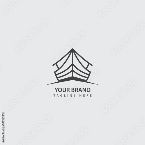 Simple logo of Noah's ark vector design. Suitable for your transportation business, travel etc
