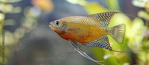 Aquarium Fish From Asia Gourami Golg Trichogaster photo