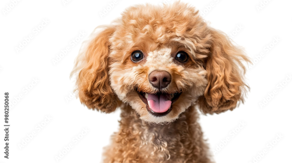 A cheerful, fluffy poodle with a vibrant smile, showcasing its adorable personality and playful spirit. A cheerful, fluffy poodle with a vibrant smile, showcasing its adorable personality and playful spirit.