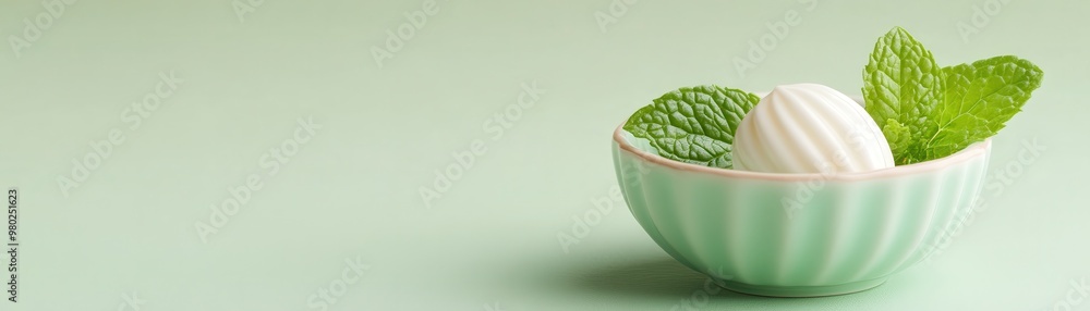 Freshly Prepared After Dinner Mints Served in a Small Green Dish Freshly Prepared After Dinner Mints Served in a Small Green Dish