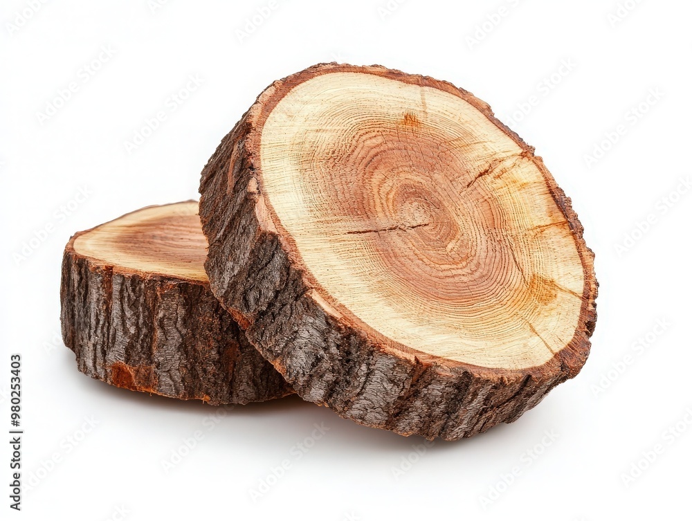 Natural wooden log slices showcasing detailed textures and rings, perfect for rustic decor or craft projects. Natural wooden log slices showcasing detailed textures and rings, perfect for rustic decor or craft projects.