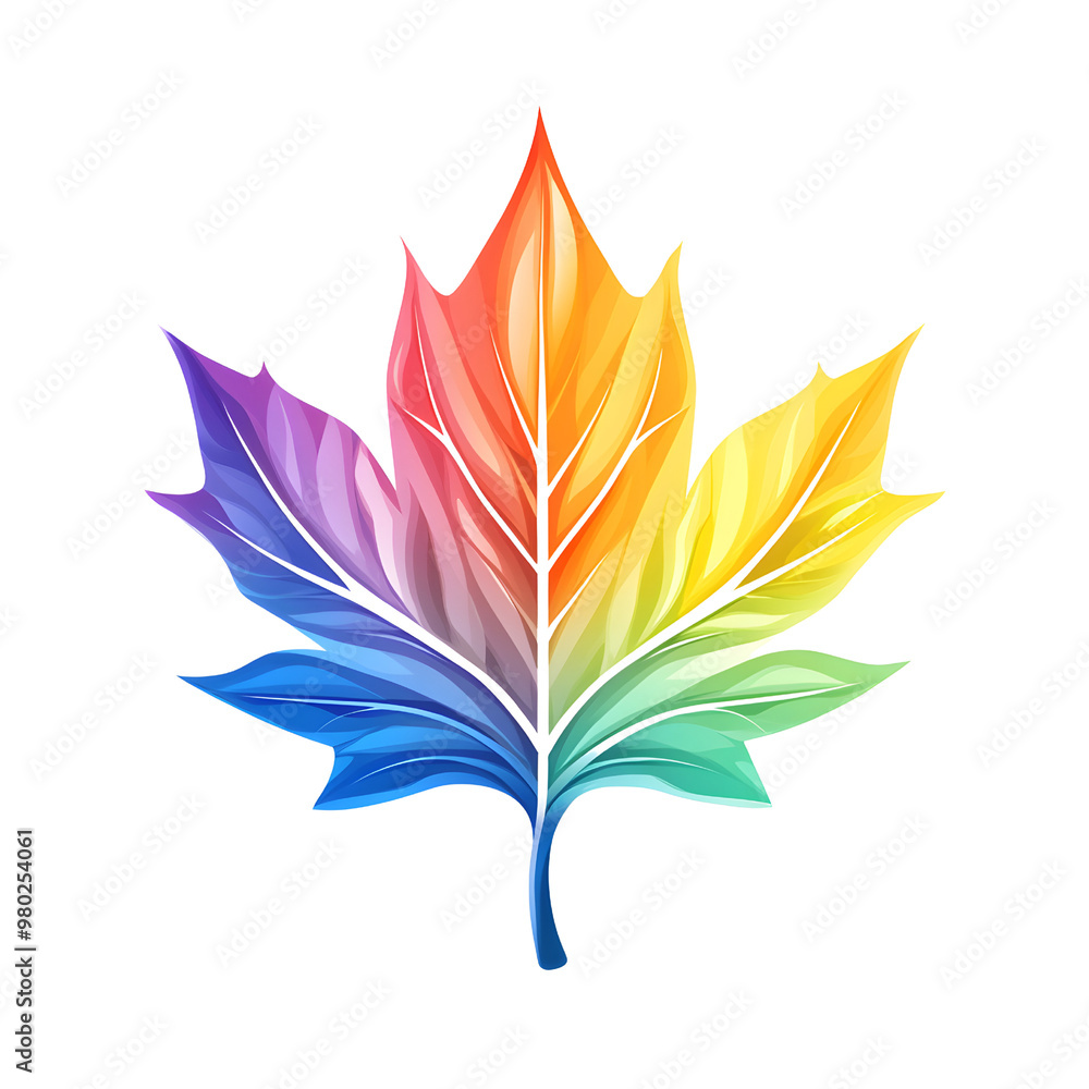 A vibrant and colorful rainbow leaf representing nature's beauty and diversity, perfect for artistic and eco-friendly themes. A vibrant and colorful rainbow leaf representing nature's beauty and diversity, perfect for artistic and eco-friendly themes.