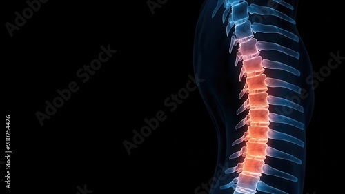 An X-ray revealing signs of arthritis in the spine of a patient complaining of back pain, arthritis X-ray back pain, spinal joint diagnosis