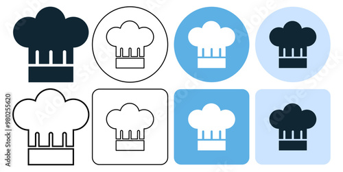 toque chef cap or hat, kitchen uniform, Chef's Recommendation vector pictogram sign icon symbol ui and ux design, glyphs and stroke line