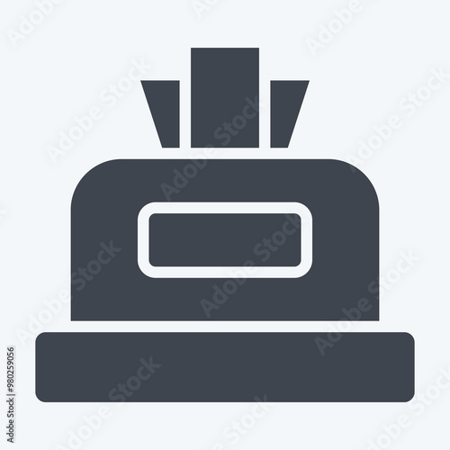 Icon Tissue. related to Hygiene symbol. glyph style. simple design illustration