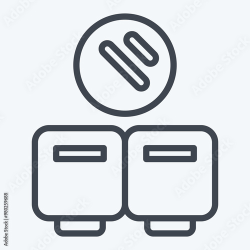 Icon Protection. related to Hygiene symbol. line style. simple design illustration